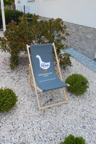 Asiento publicitario realizado para eventos de empresa