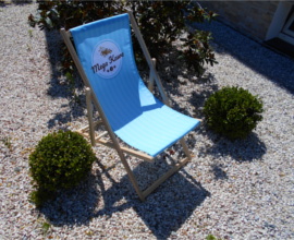 Tumbona publicitaria cafetería Valencia